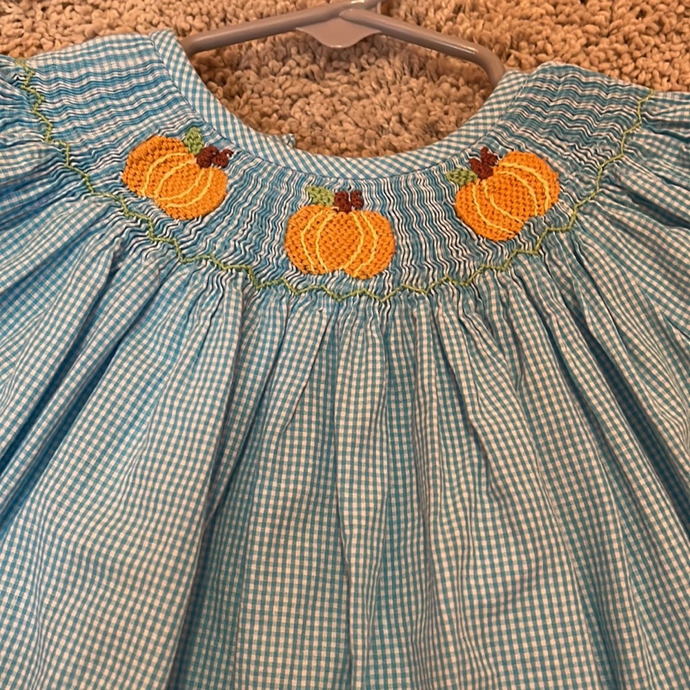 Pumpkin smock dress